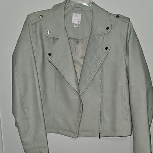 Lauren Conrad LC Light Green Moto Jacket